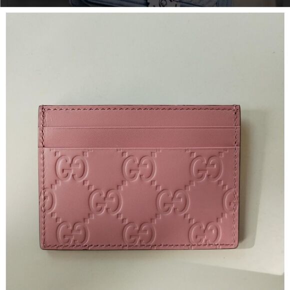 GUCCI Microguccissima Pattern Leather Card Holder NEW - Picture 9 of 9